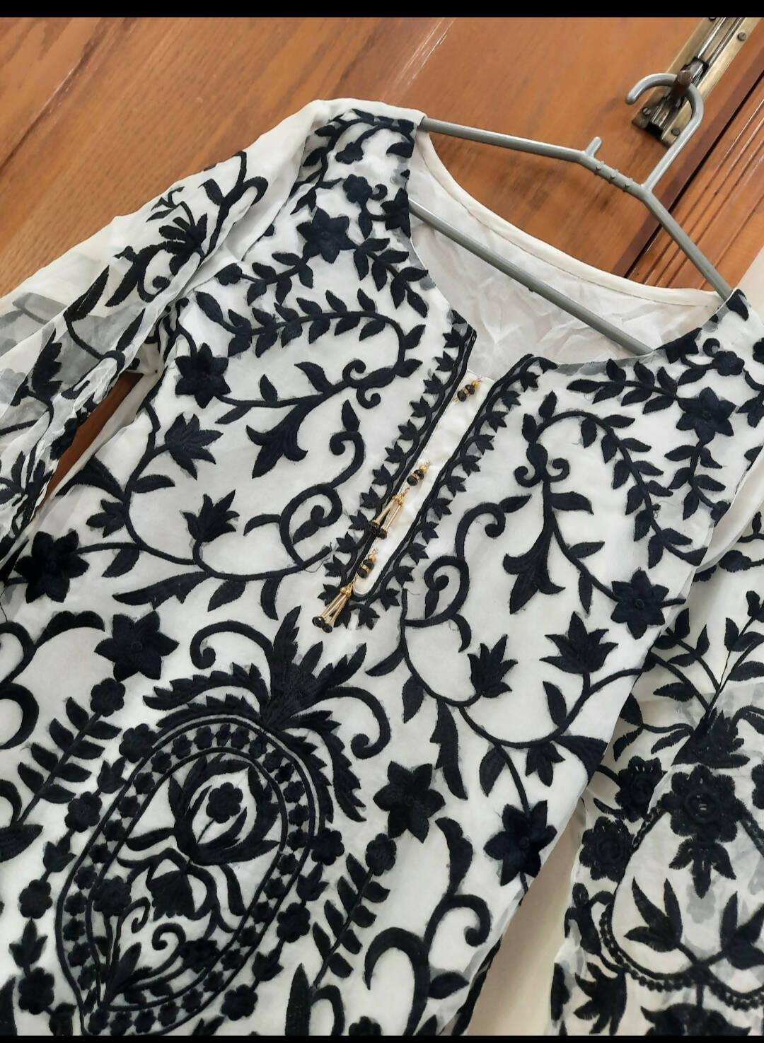 White Organza Suit | Women Locally Made Formals | Small |Worn Once