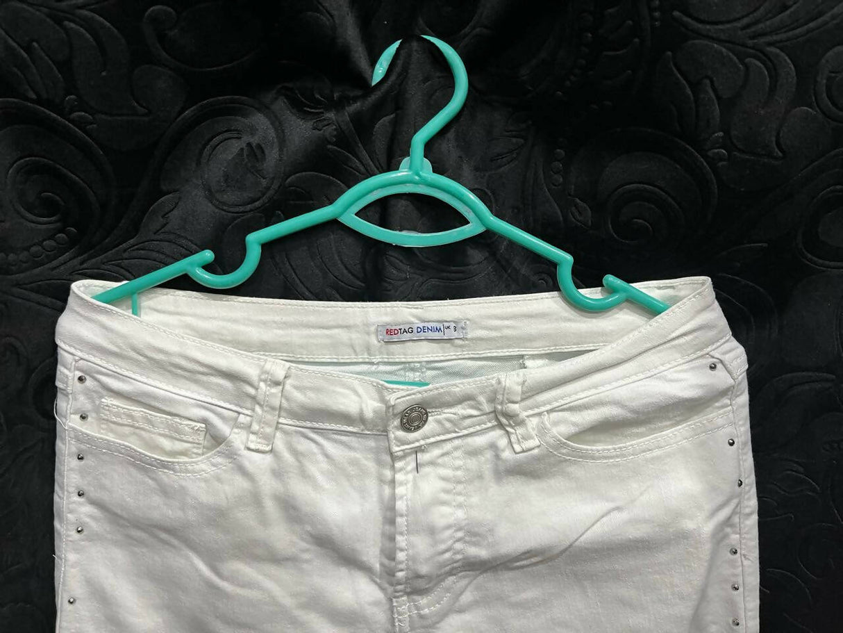 Red Tag | White Denim Pants | Women Bottoms & Pants | X Small | Preloved