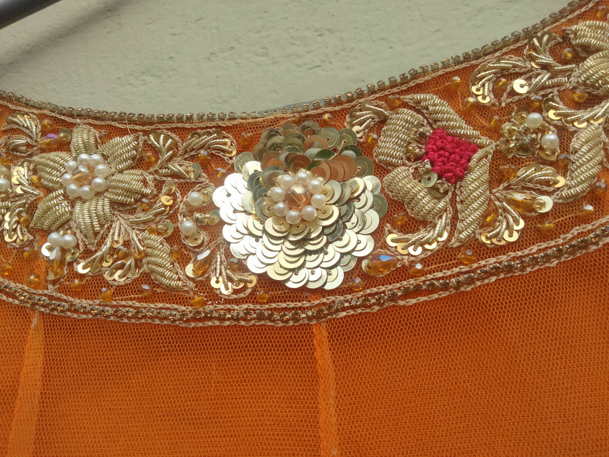 Orange peplum with pink lehnga | Women Locally Made Formals | Medium | New