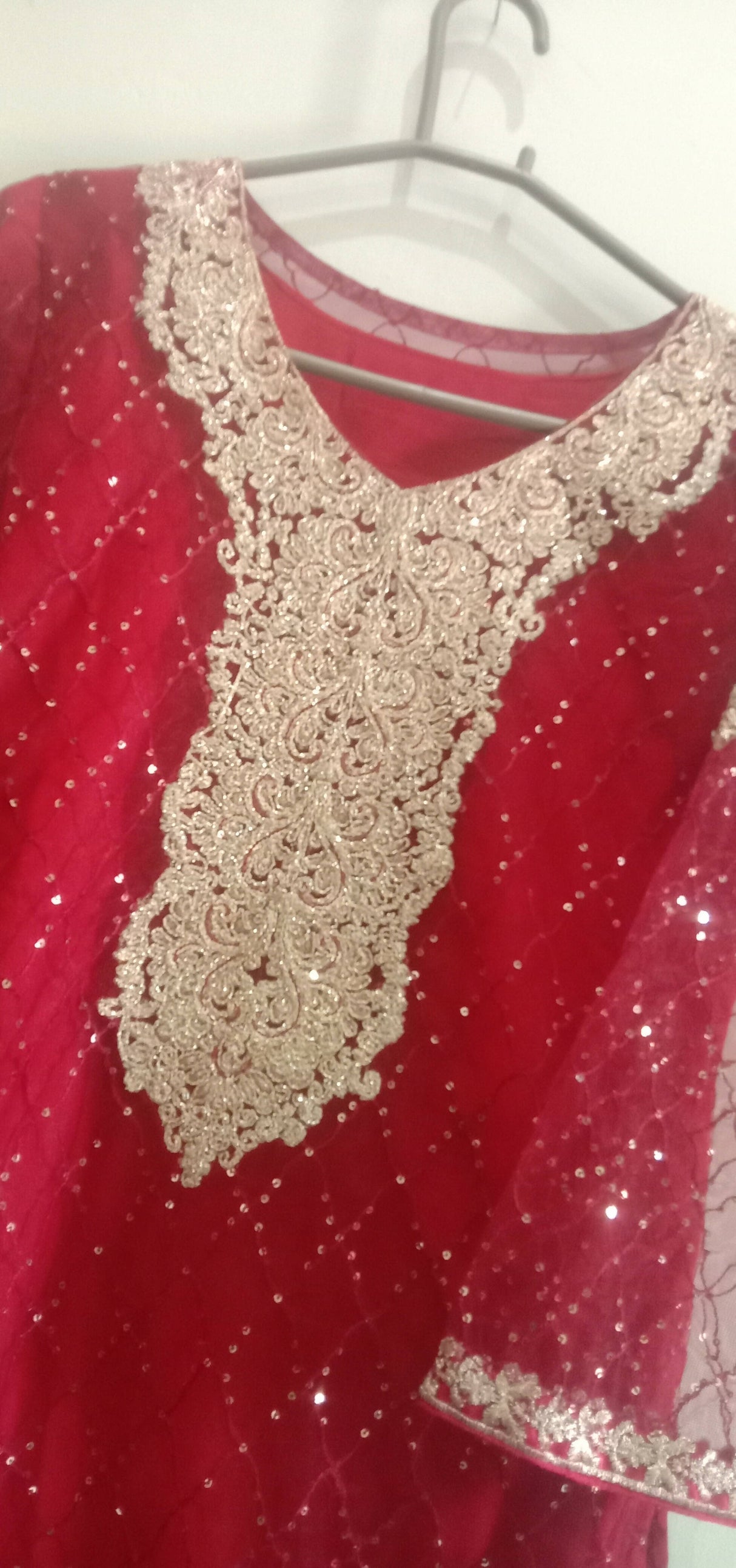 Red 4 PC gown style Suit | Women locally Made Formals | Brand New