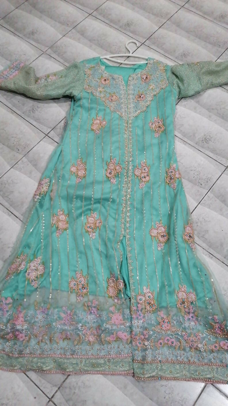 Sky Color 3 Pc Suit | Women Locally Made Formals | Medium | Preloved