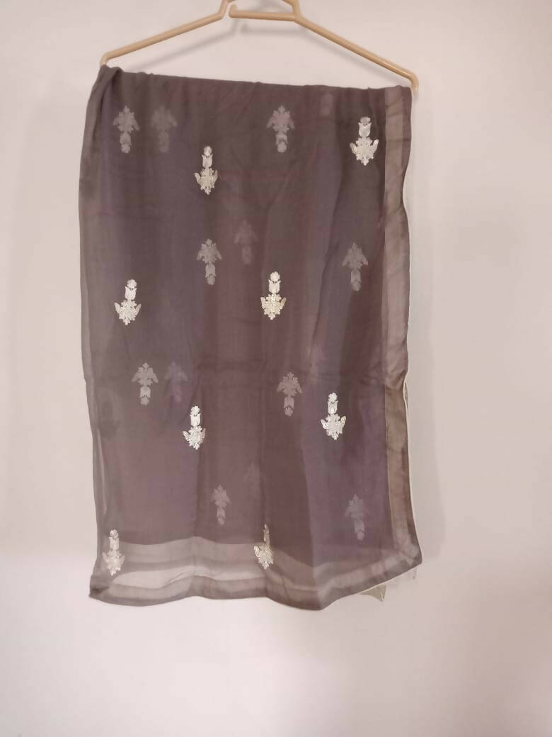 Grey Formal 3 Pcs Suit Embroidered | Women Locally Made Formals | X-Large | New