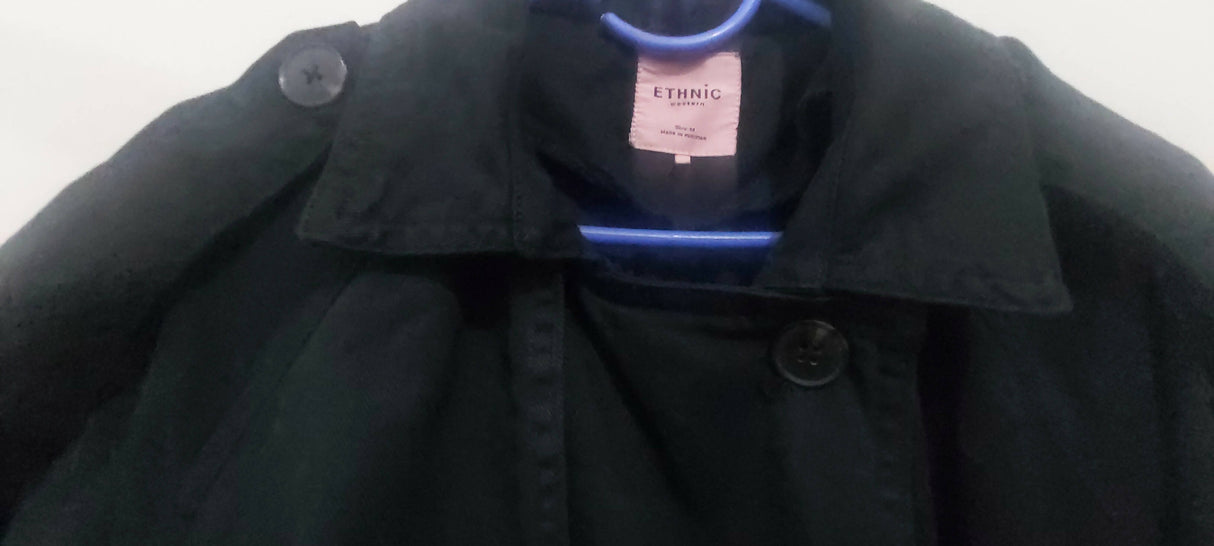 Ethnc | Black Trench Coat (Size: M ) | Women Sweaters & Jackets | Preloved
