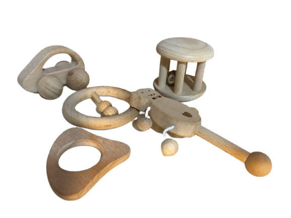 Wooden Rattle Set | Montessori Toys | Kids Toys & Baby Gear | Brand New