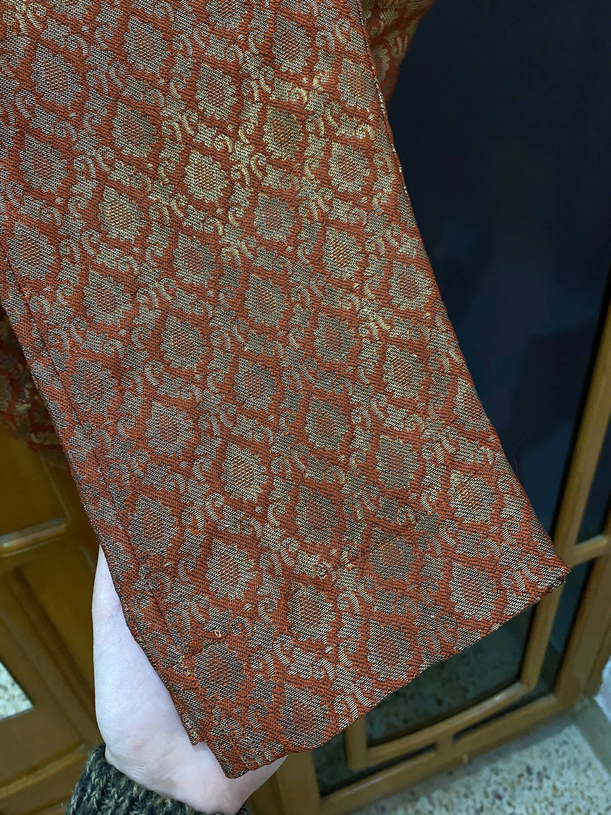 Rust 3 pc Jamavar Suit| Women Locally Made Formals | Small | Worn Once