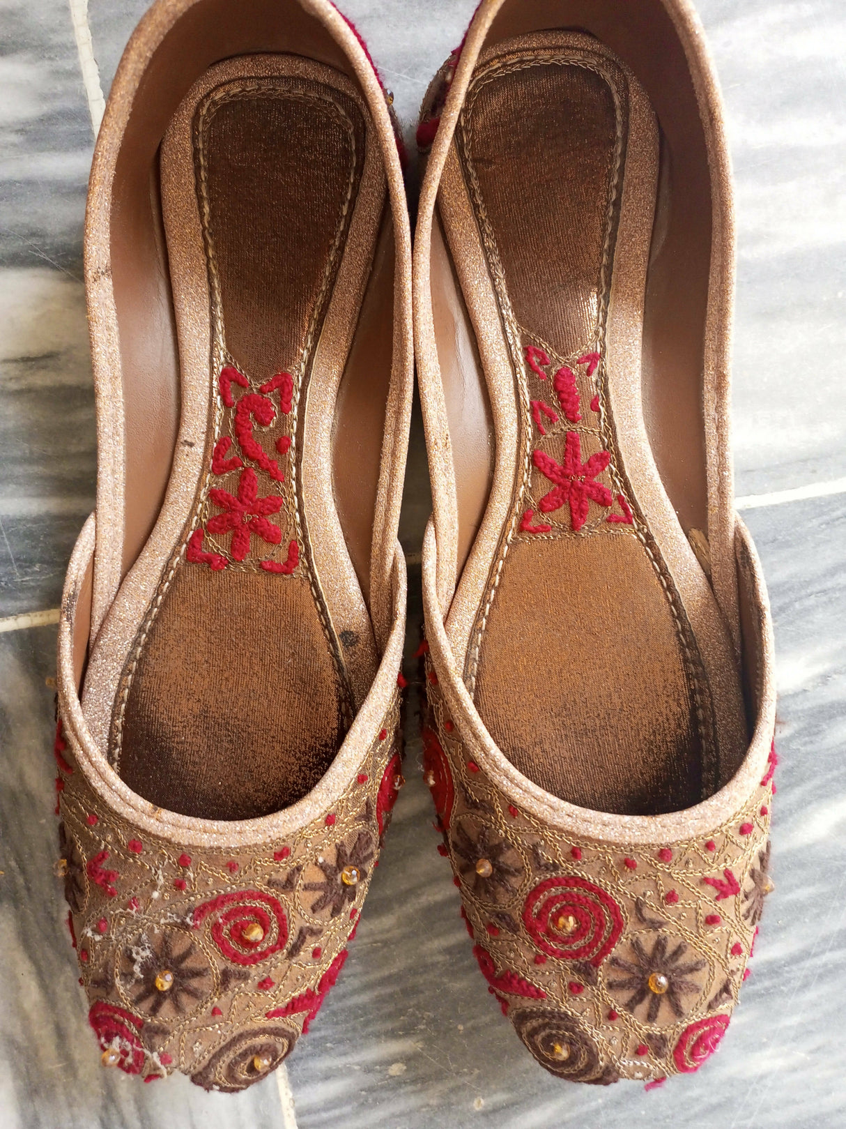 Ecs | Embroidered Khussa | Women Shoes | Size: 39 | New