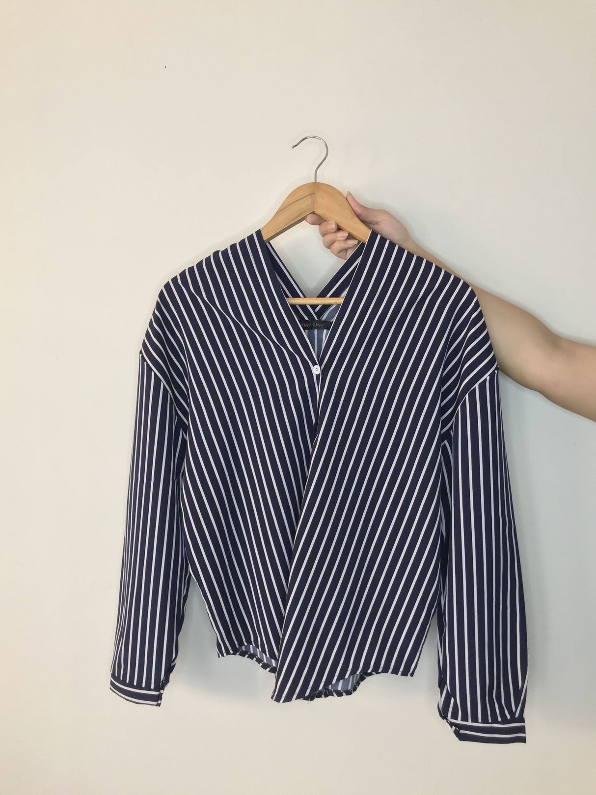Mantra | Black White Oversized Striped Shirt | Women Tops & Shirts | Medium | New