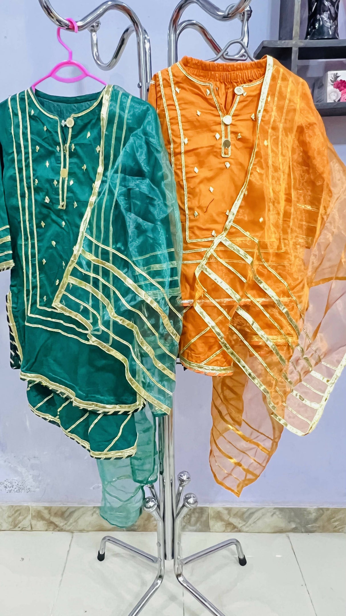 Yellow & Girl Gharara | Kids | Girls Shalwar Kameez | 3 Yrs & 5 Yrs | Worn Once