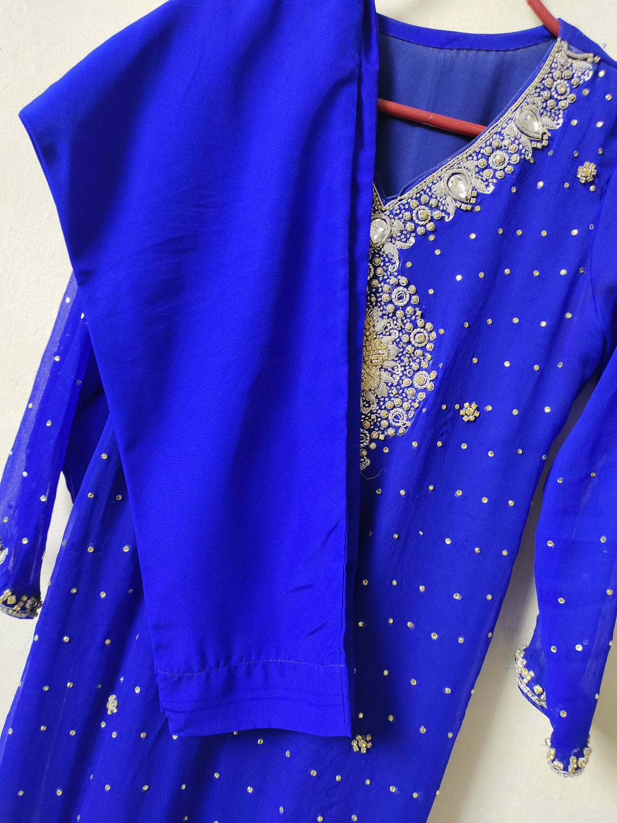 Blue 3 PC Suit | Women Locally Made Formals | Small | Worn Once
