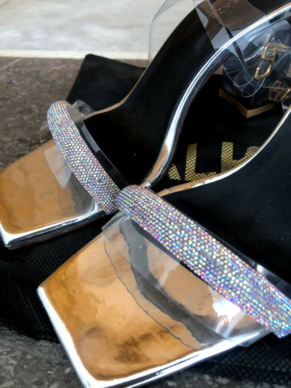 Walkeaze | Fancy Sliver Heels | Women Shoes | Size: 39 | Worn Once