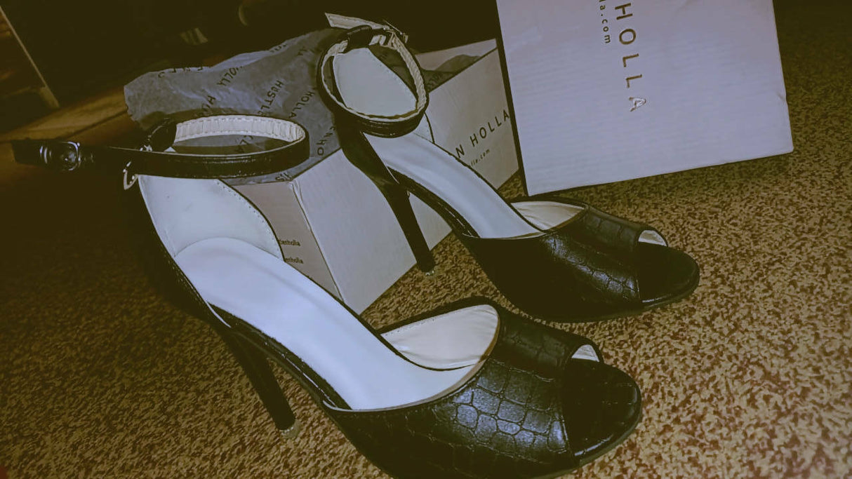 Hustl'n'Holla | Black Color Heels| Women Shoes | Size: 38 | New