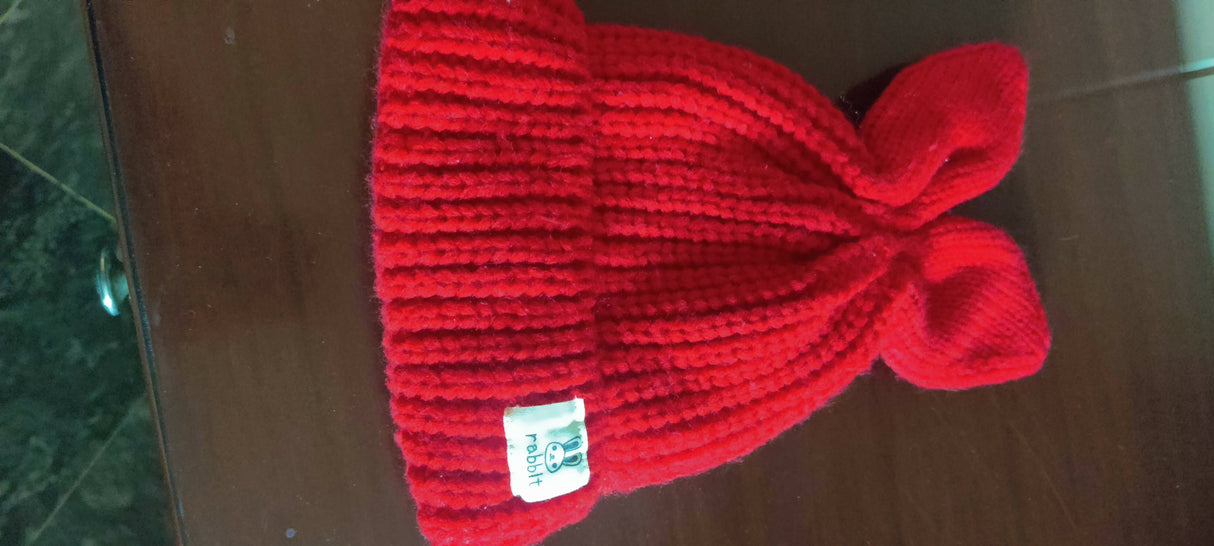 Bow Woolen Cap | Kids Winter | Size :1-3 yrs | New