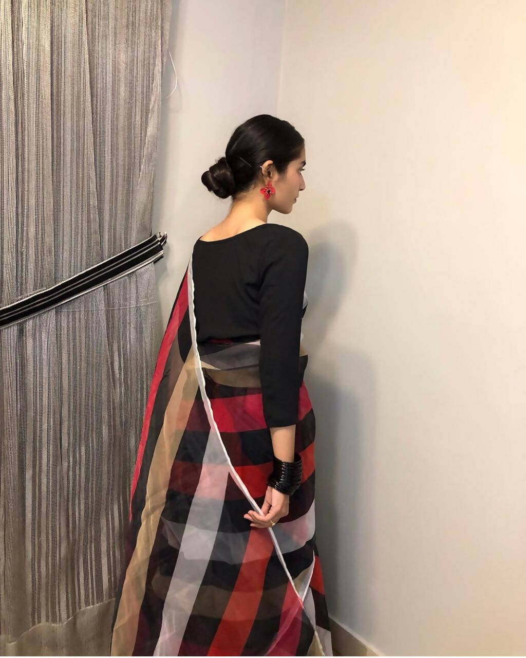 Stitched Saree 3 PC | Women Sarees | Women Locally Made Formals| Medium | New