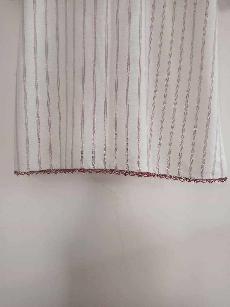 2 PC Striped Matching Kurta | Women Locally Made Kurta | Small | New