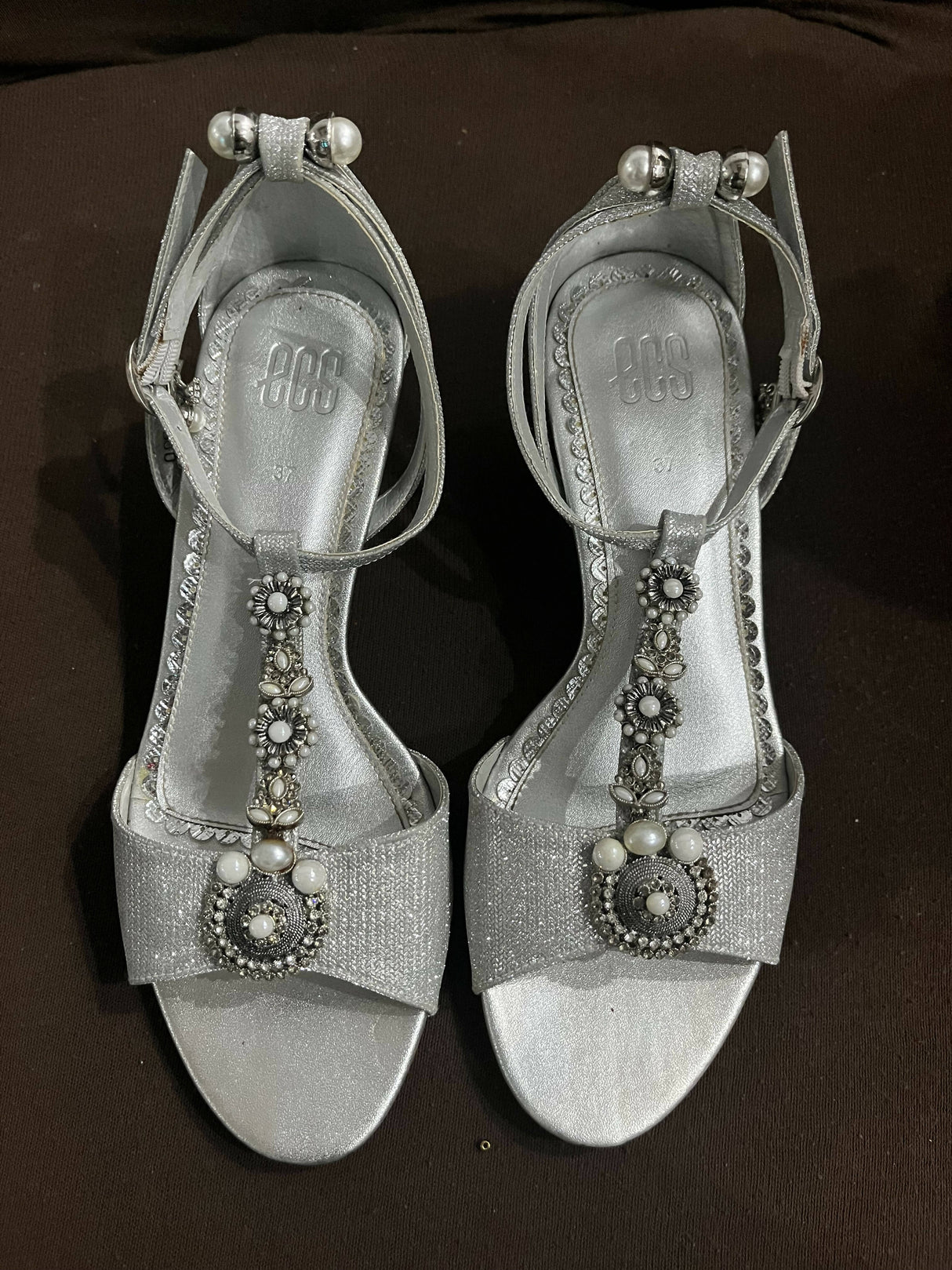 Fancy Silver Heels | Women Shoes | Size: 37 | Worn Once