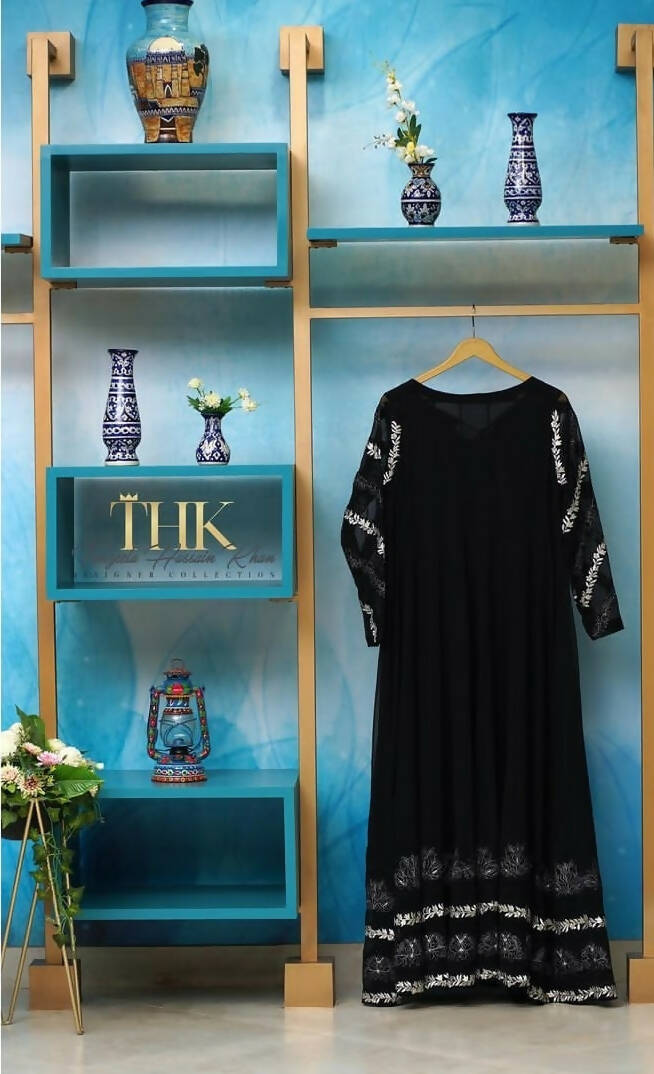 Tanzeela Hussain | Black maxi | Women Frocks & Maxis | Large | Preloved