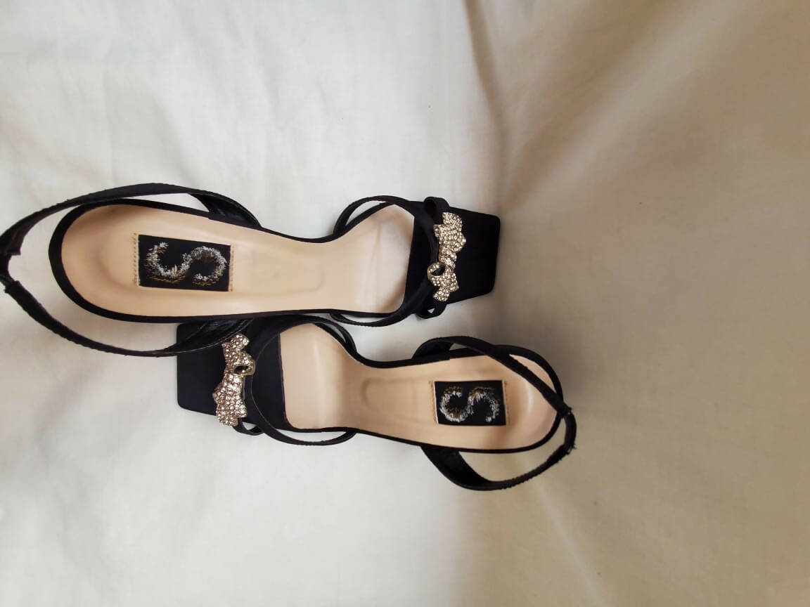 Sana Safinaz | Fancy Black Heels |Size : 40 | Women Shoes | New