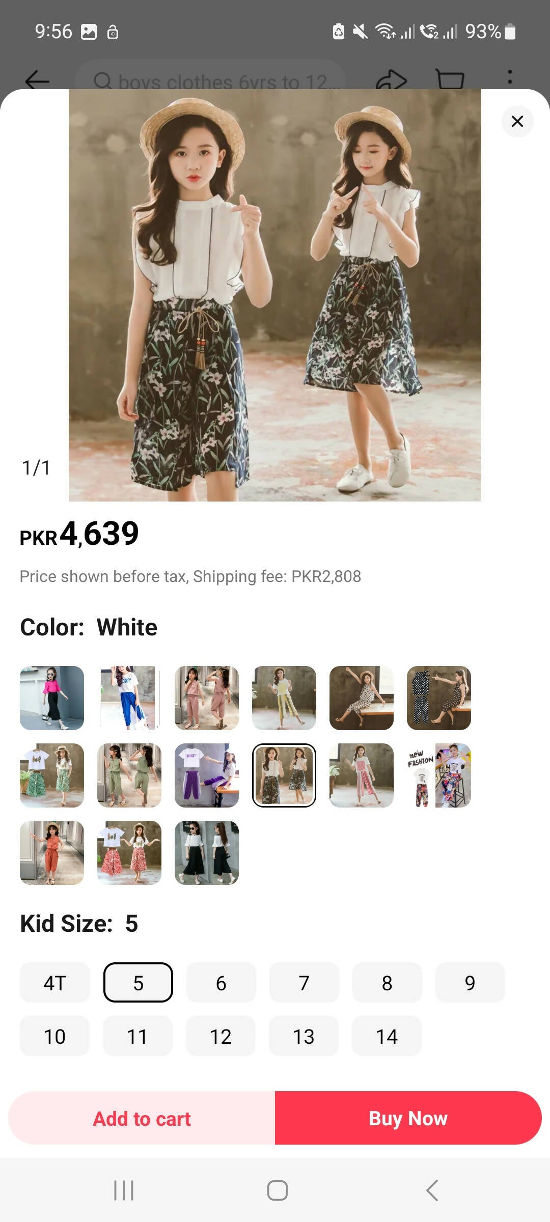 2 Piece White and Blue Dress | Kids | Girls Skirts & Dresses | 5 Yrs | Preloved