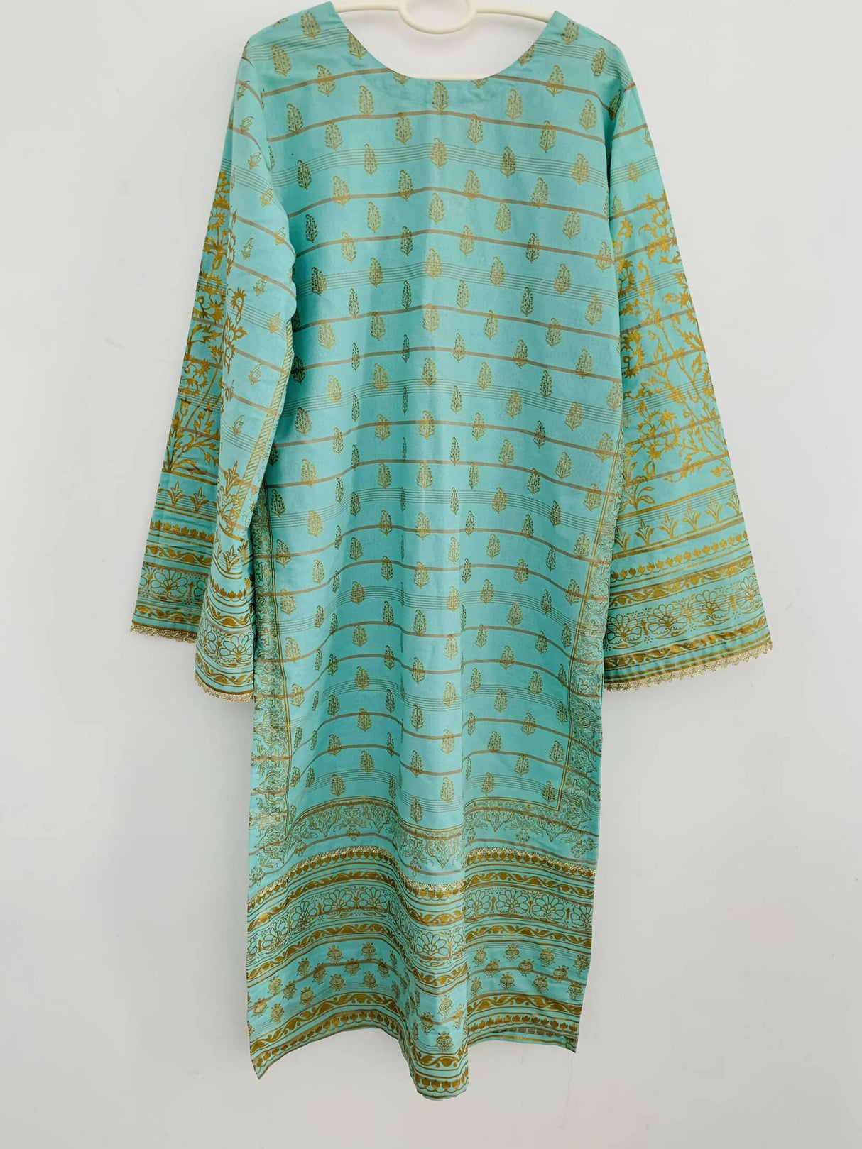 Junaid Jamshed | 3 PC Light Blue Suit | Women Branded Kurta | Small | Worn Once