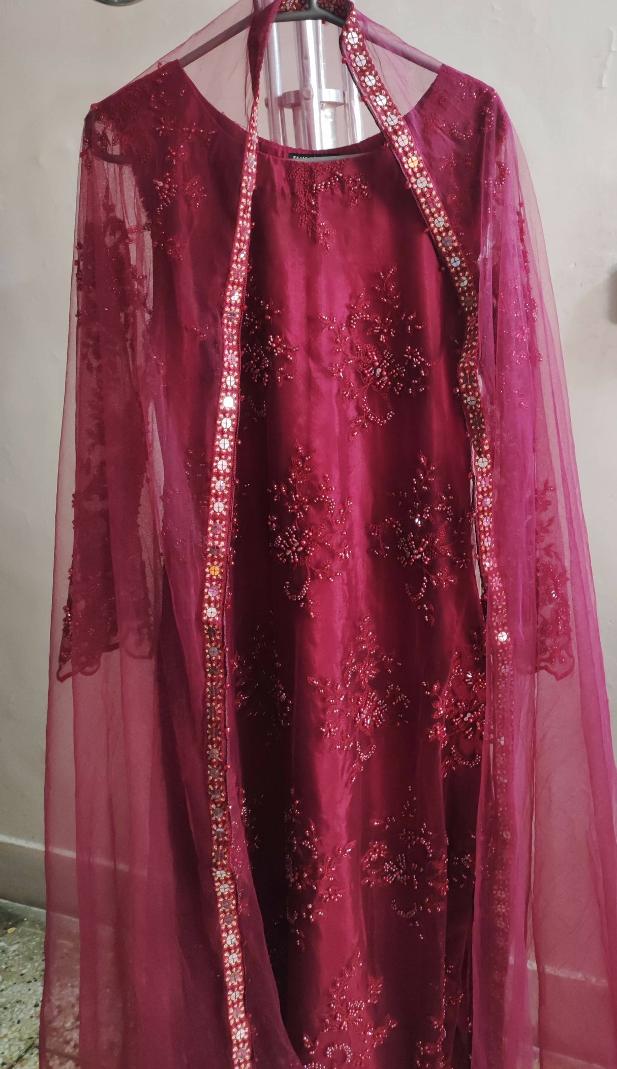 Stylish Maroon Lehnga Suit | Women Locally Made Formals | Small | Worn Once