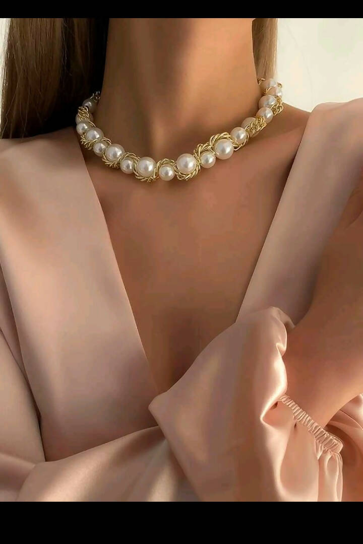 Shein | Faux Pearl Beaded Necklace | Women Jewelry | Brand New