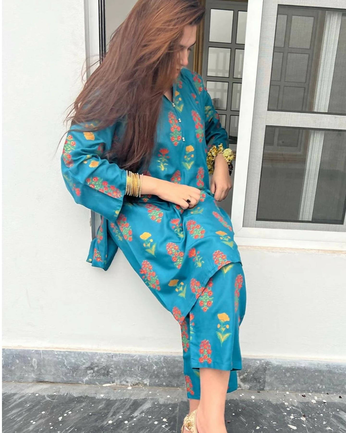 Blue 2 pc Stitched suit | Women Locally Made Kurta | All Sizes | Brand New