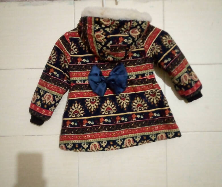 Multi Color Coat | Kids Winter | Girls Tops & Shirts | Size: 3-4 Yrs | Preloved