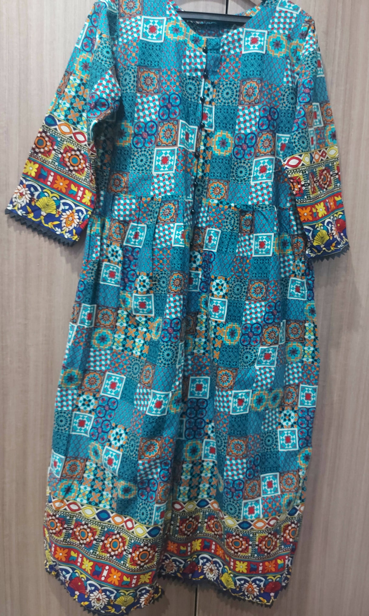 بلیو پرنٹ شدہ کرتہ (سائز ایس) | خواتین کا کرتہ | نئی