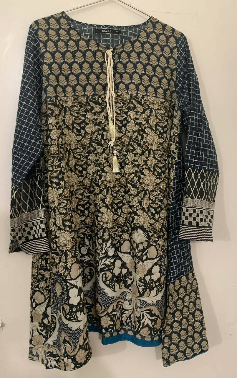 Khaadi | Black Kurta | Women Branded Kurta | Small | Brand New