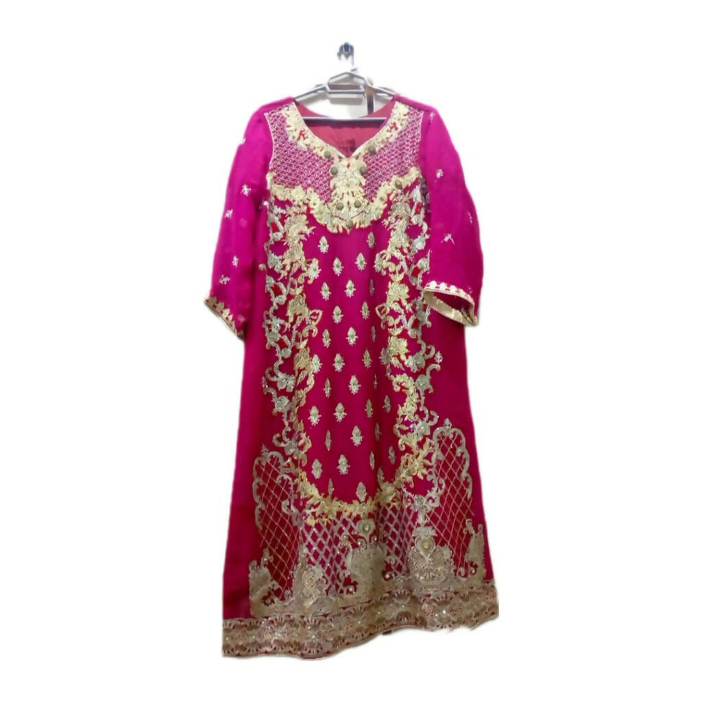 Elegant Pink Embroidered Suit | Women Locally Made Formals | Medium | Worn Once