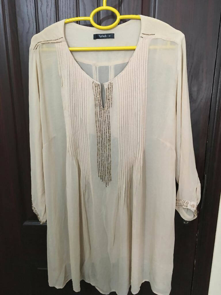 Splash | White top | Women Tops & Shirts | X Large | Preloved