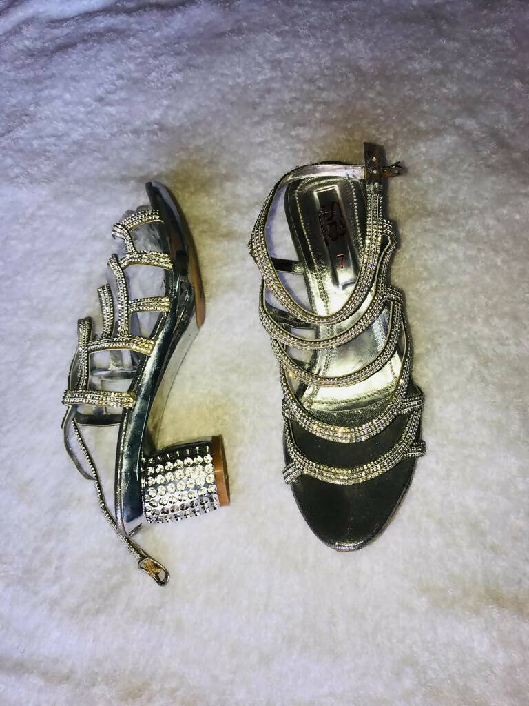 Silver Heels | Women Shoes | Size: 7 | Worn Once