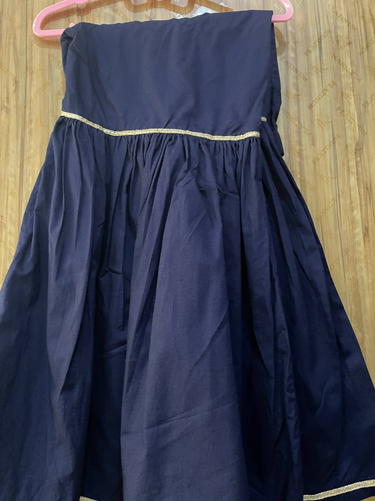 منی نابالغ | نیلی لڑکیوں کی کڑھائی شدہ قمیض (5-6 سال) | لڑکیوں کی شلوار قمیض | ایک بار پہنا۔