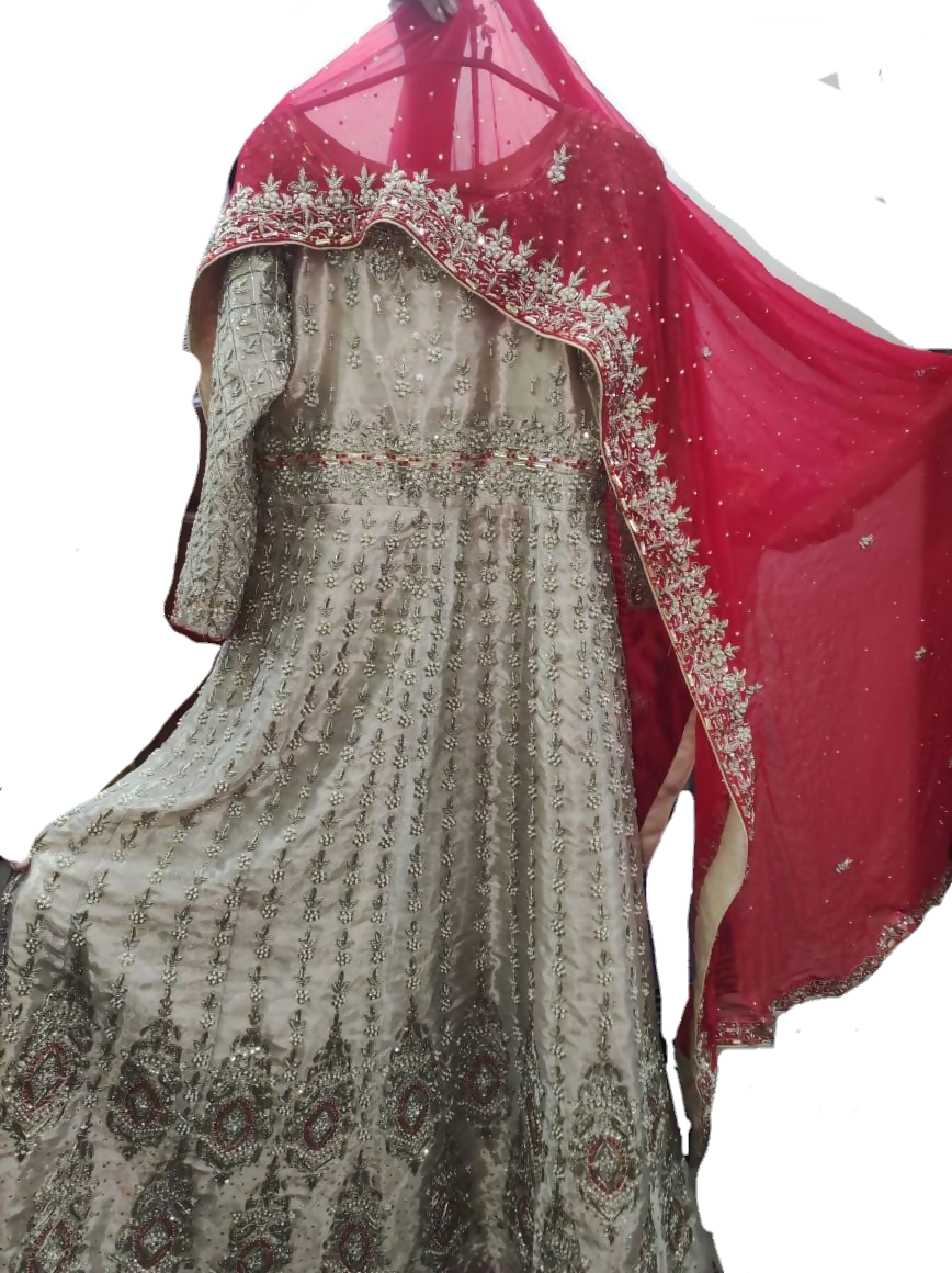 Bridal Fancy Organza Maxi | Women Bridals | Medium | Worn Once