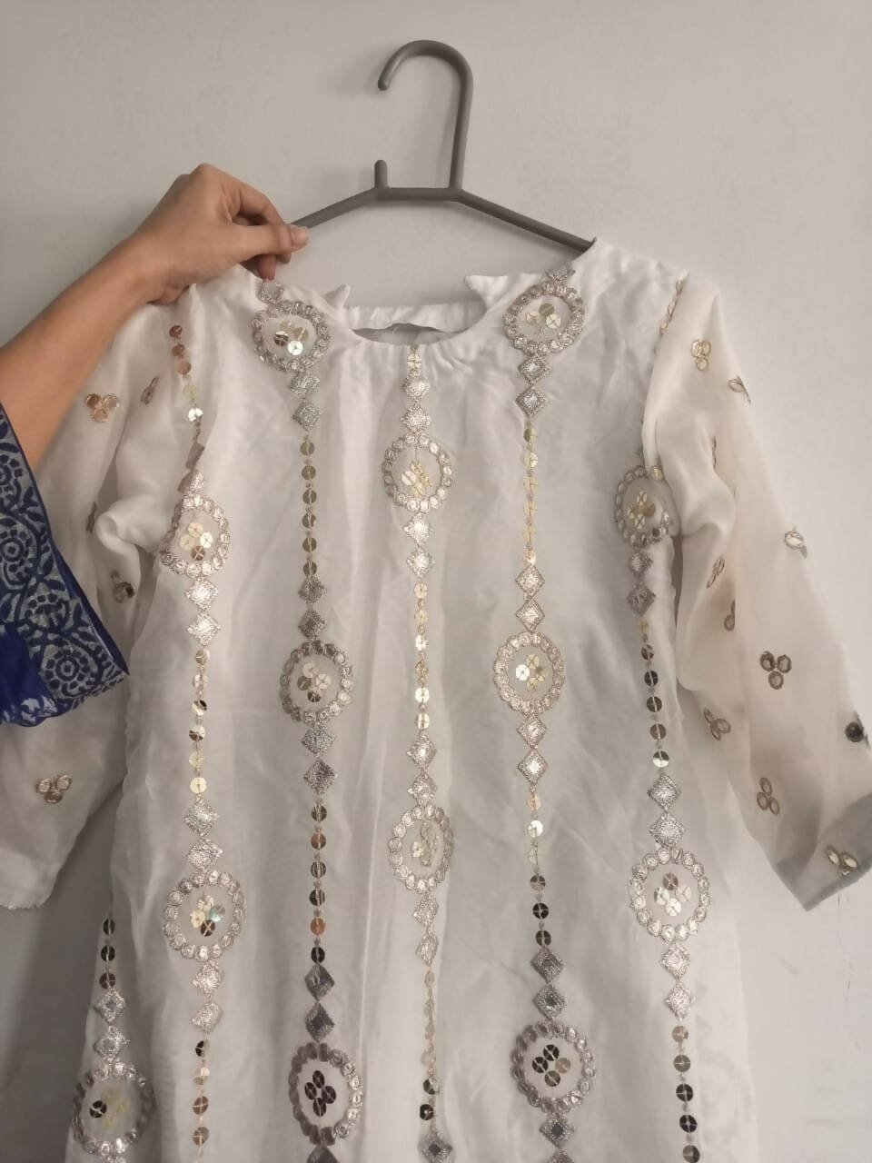 Crinckle chiffon Frock | Women Locally Made Formals | Medium | Worn Once