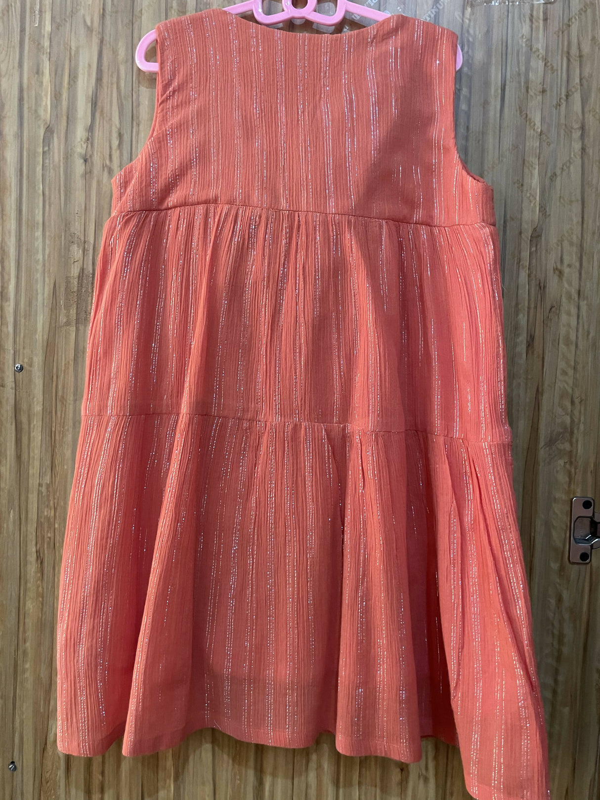 hopscotch | پتلون کے ساتھ نارنجی فراک (6-8 سال) | لڑکیوں کی شلوار قمیض | ایک بار پہنا۔