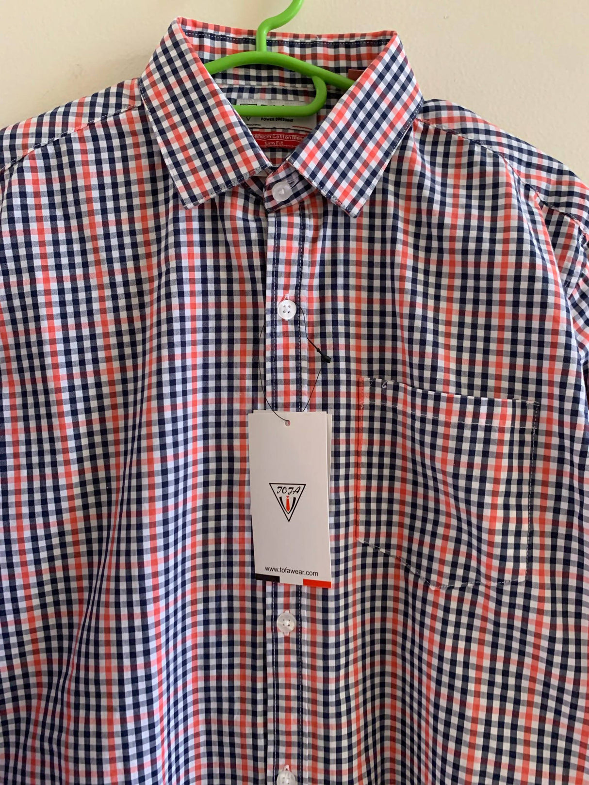 Red Blue Checkered Button Down Shirt | Men T-Shirts & Shirts | Brand New with Tags