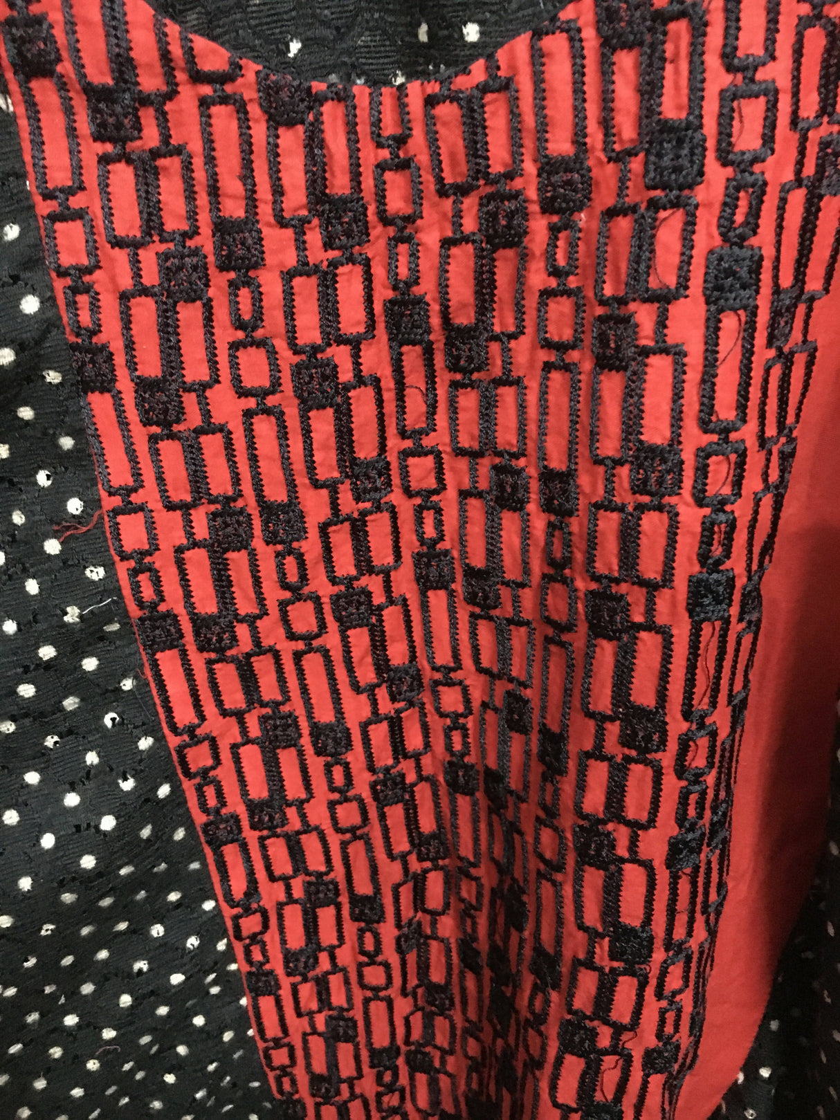 Khaadi | Black and Red Embroidery Kurta | Women Branded Kurta | Small | New