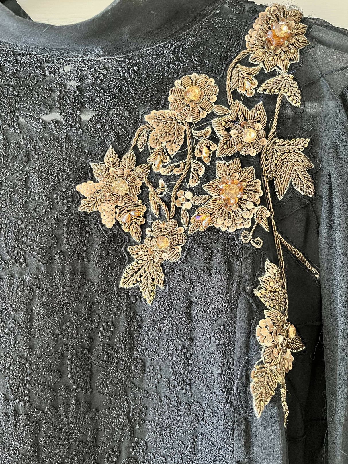 Black chiffon shirt | Women Locally Made Formals | Small | Preloved