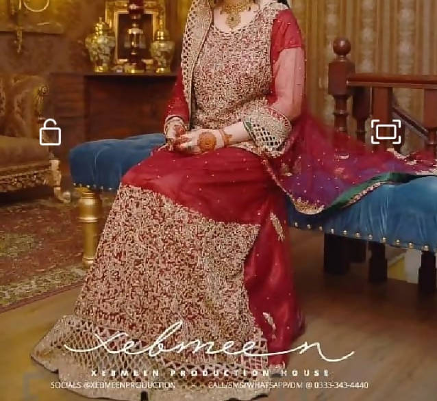 ریڈ برائیڈل لہنگا | خواتین دلہن | ایک بار پہنا۔