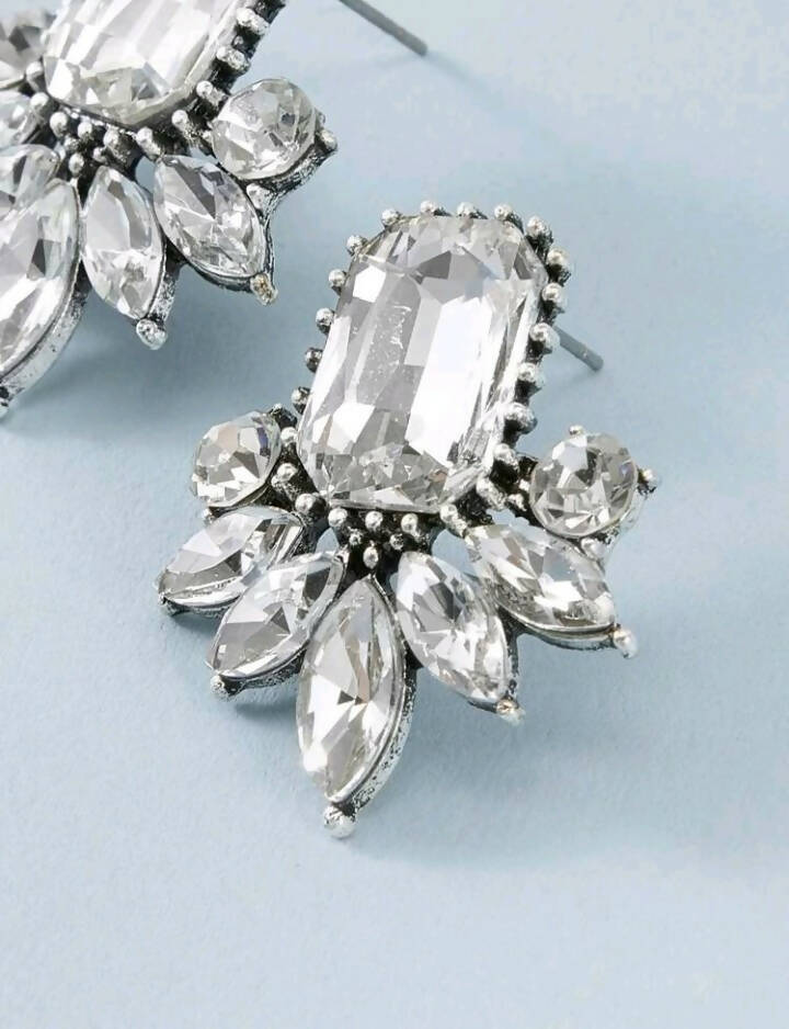 Shein | 1 Pair Gem Stone Decor Hoop Earrings | Women Jewelry | Brand New