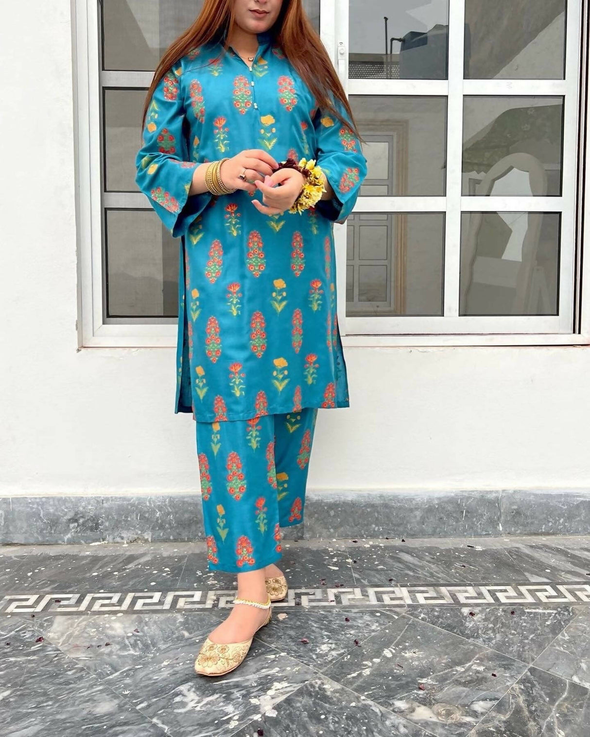 Blue 2 pc Stitched suit | Women Locally Made Kurta | All Sizes | Brand New