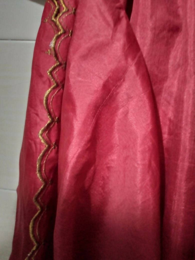 Maroon Embroidered Kurta | Women Frocks & Maxis | Medium | Worn Once