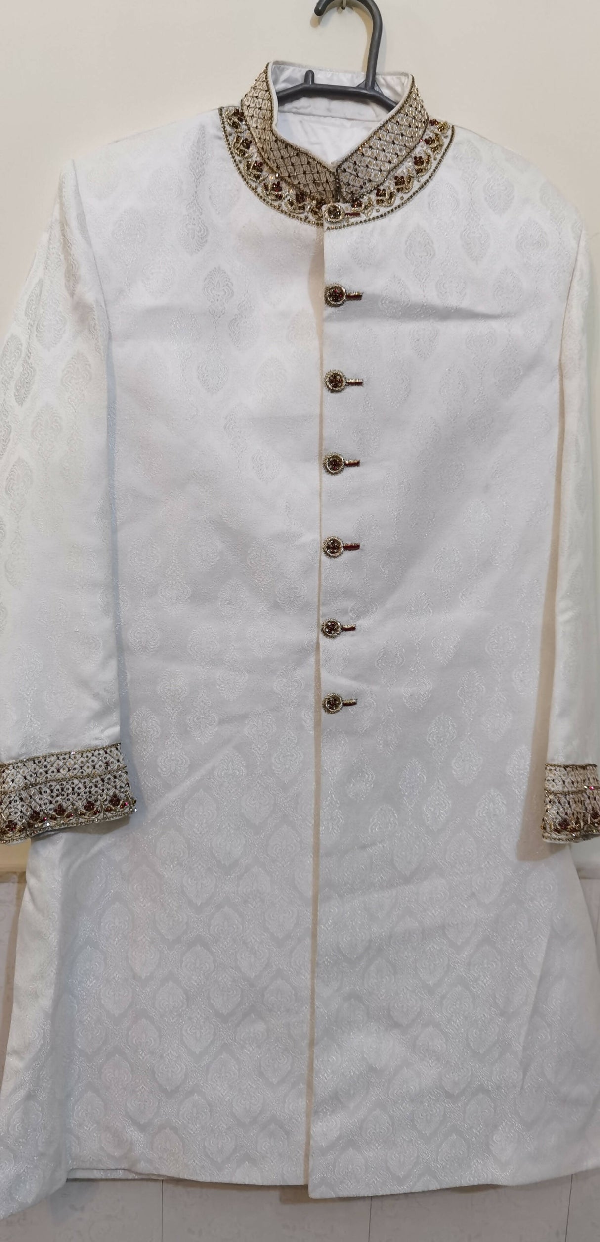 Men's sherwani And khussa | Men Shalwar Kameez | Large | Worn once