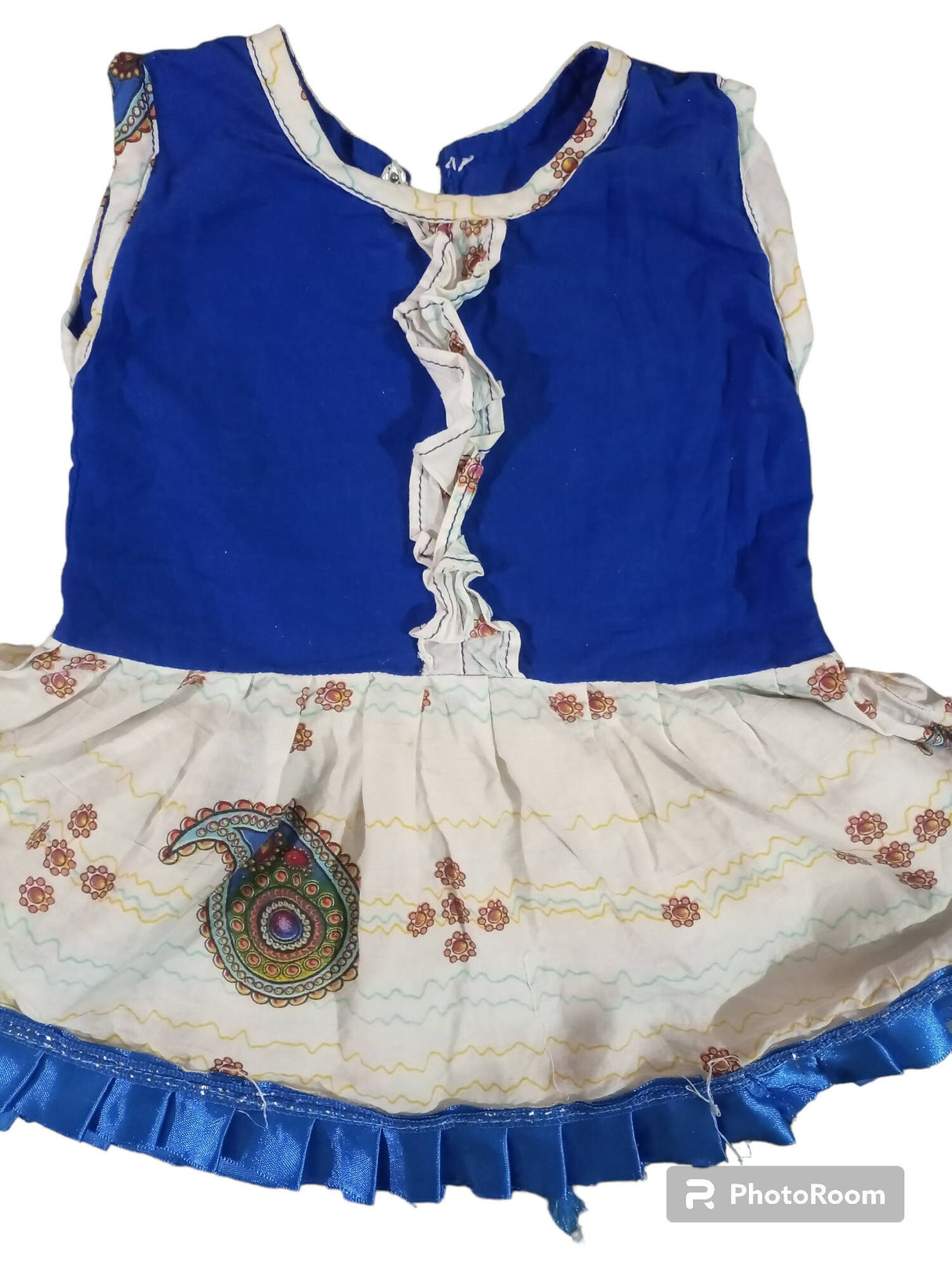 Dark Blue lawn frock (Size: 2 to 5 months) | Baby Outfit Sets | New