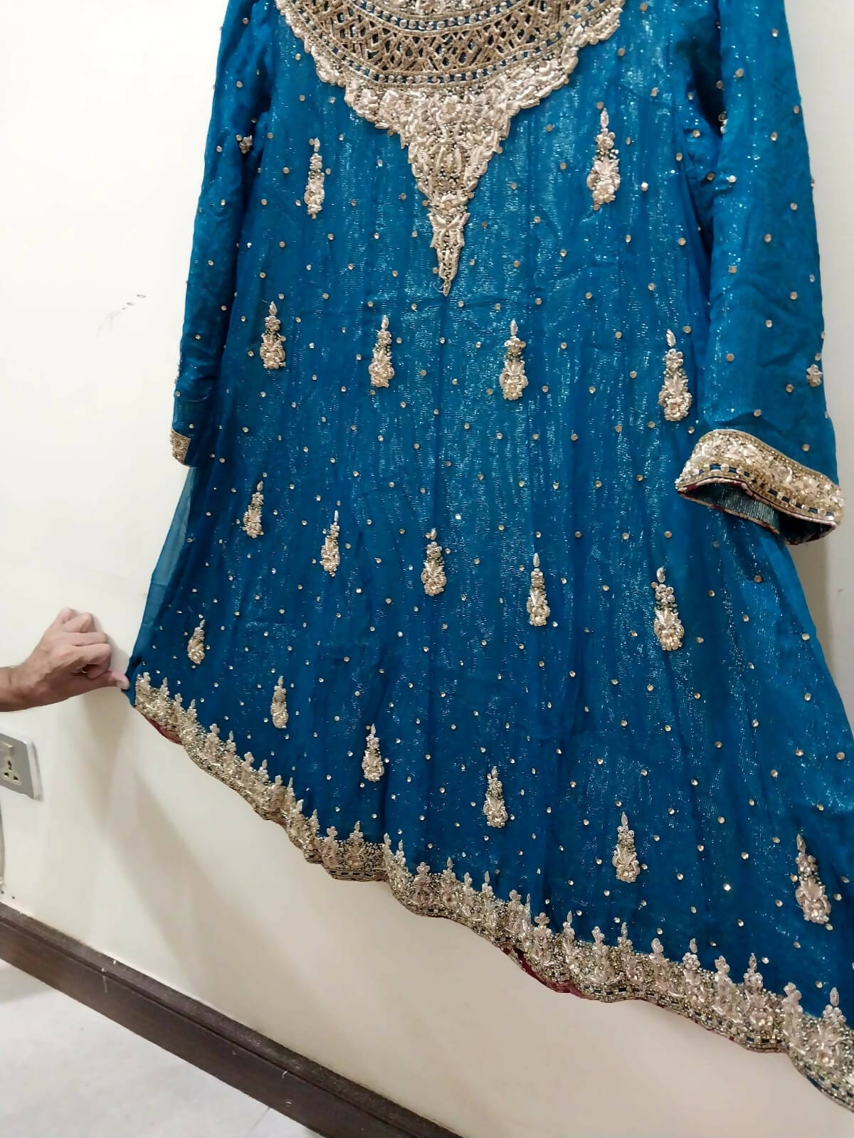 Stylish Teal color Party wear Dress | Women Locally Made Formals | Large | Preloved