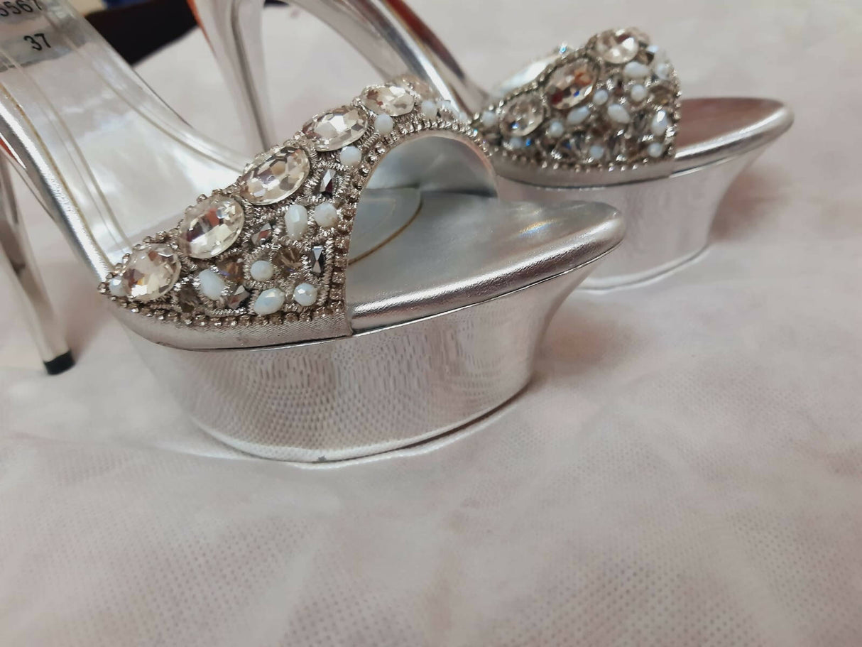 Image | Bridal heels shoes | Women Shoes | Size: 37 | Worn Once