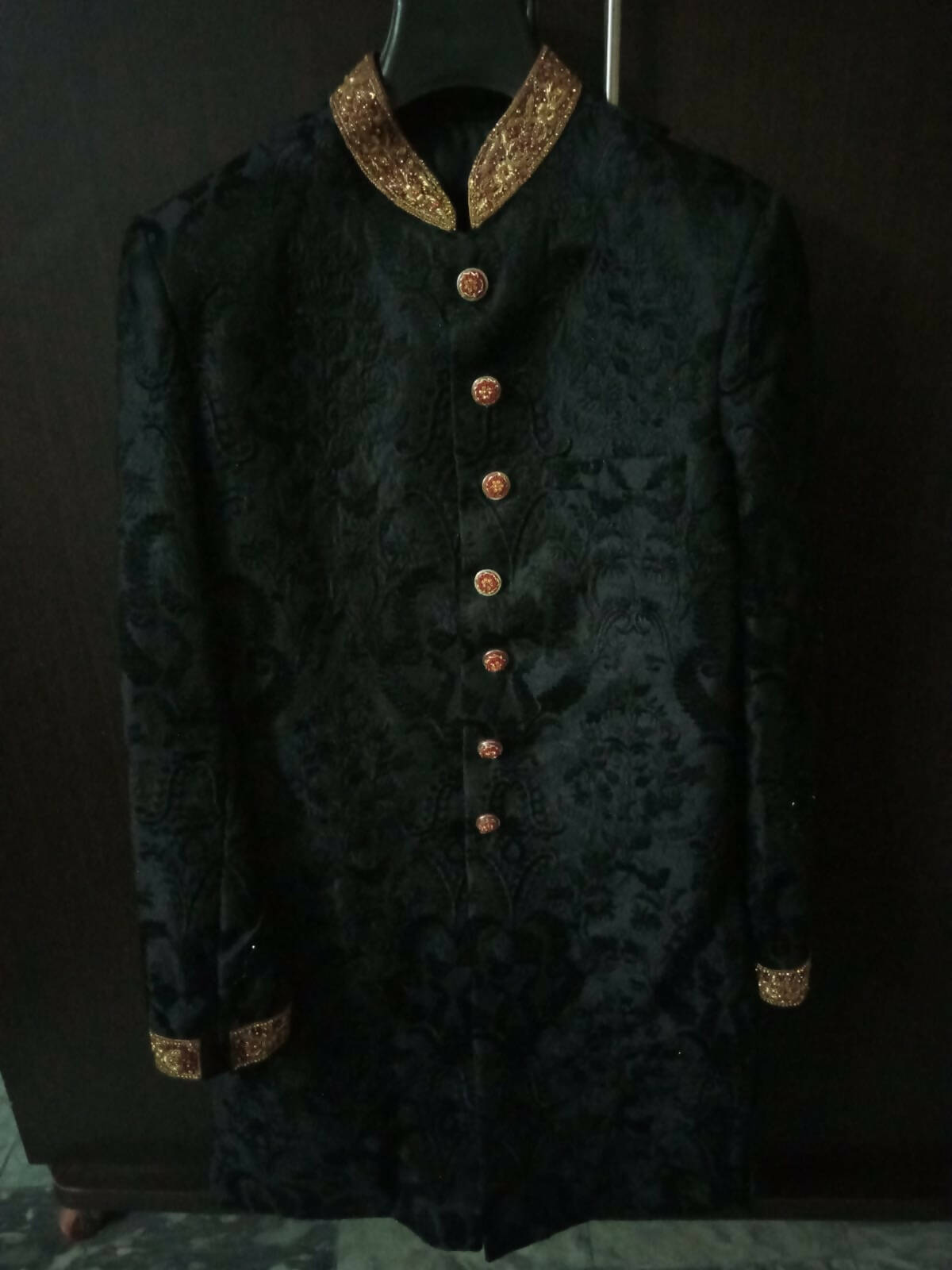 Haroons Black Sherwani (Size: M )| Men Shalwar Kameez | Worn Once