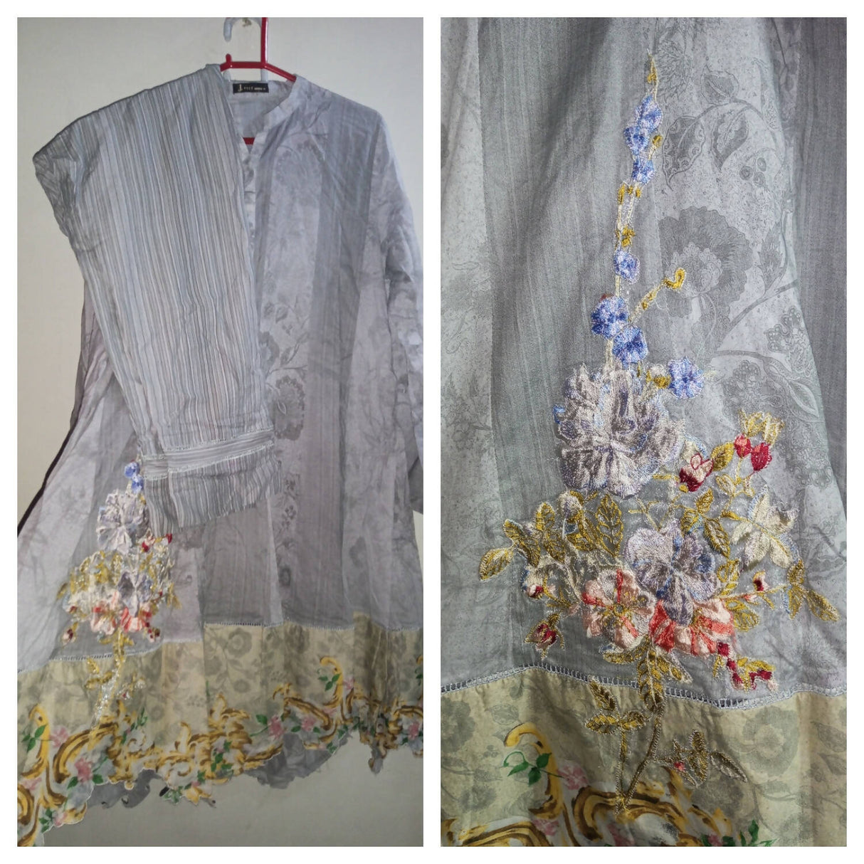 J. Junaid Jamshed | Embroidered 2 Pcs Dress | Women Branded Formals | Medium | Preloved