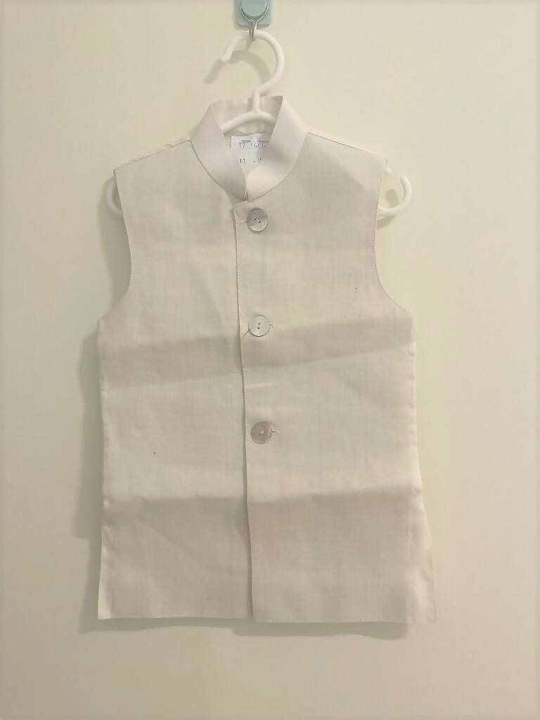 White Waistcoat | Boys Shalwar Kameez | Preloved